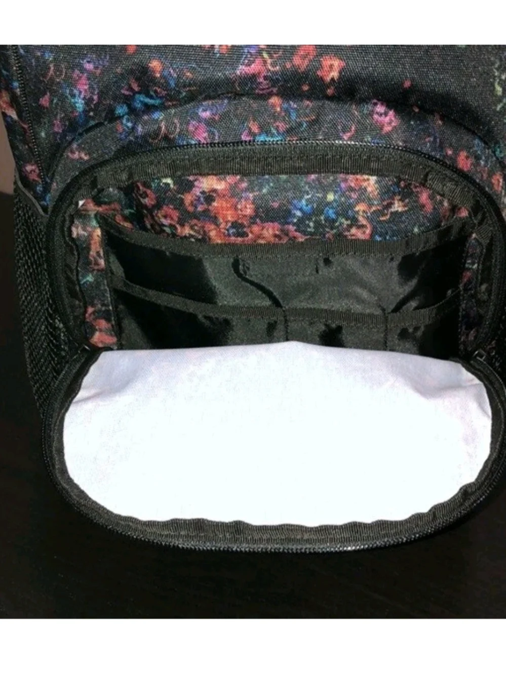 Vans Black & Pink Marble Print Backpack